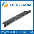 24port Keystone Mont Patch Panel avec le gestionnaire de câble